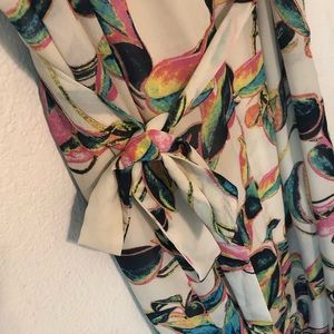 Anthropologie Floral High Low Dress